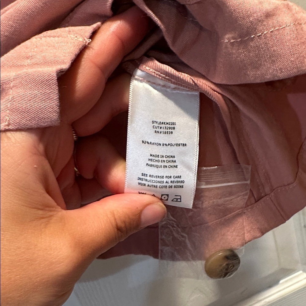 Kut From The Kloth Ren Mauve Pink Lightweight Jacket L  Barn Coat Fall - Picture 3 of 8